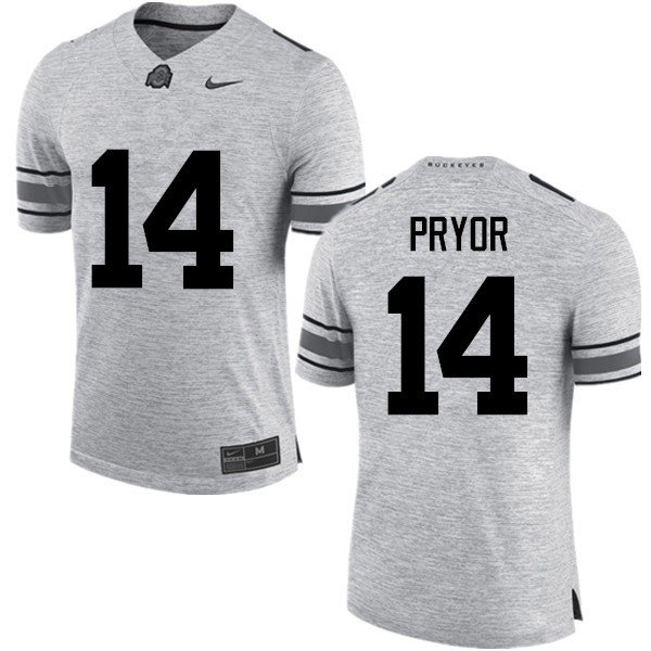 Ohio State Buckeyes #14 Isaiah Pryor Men Embroidery Jersey Gray